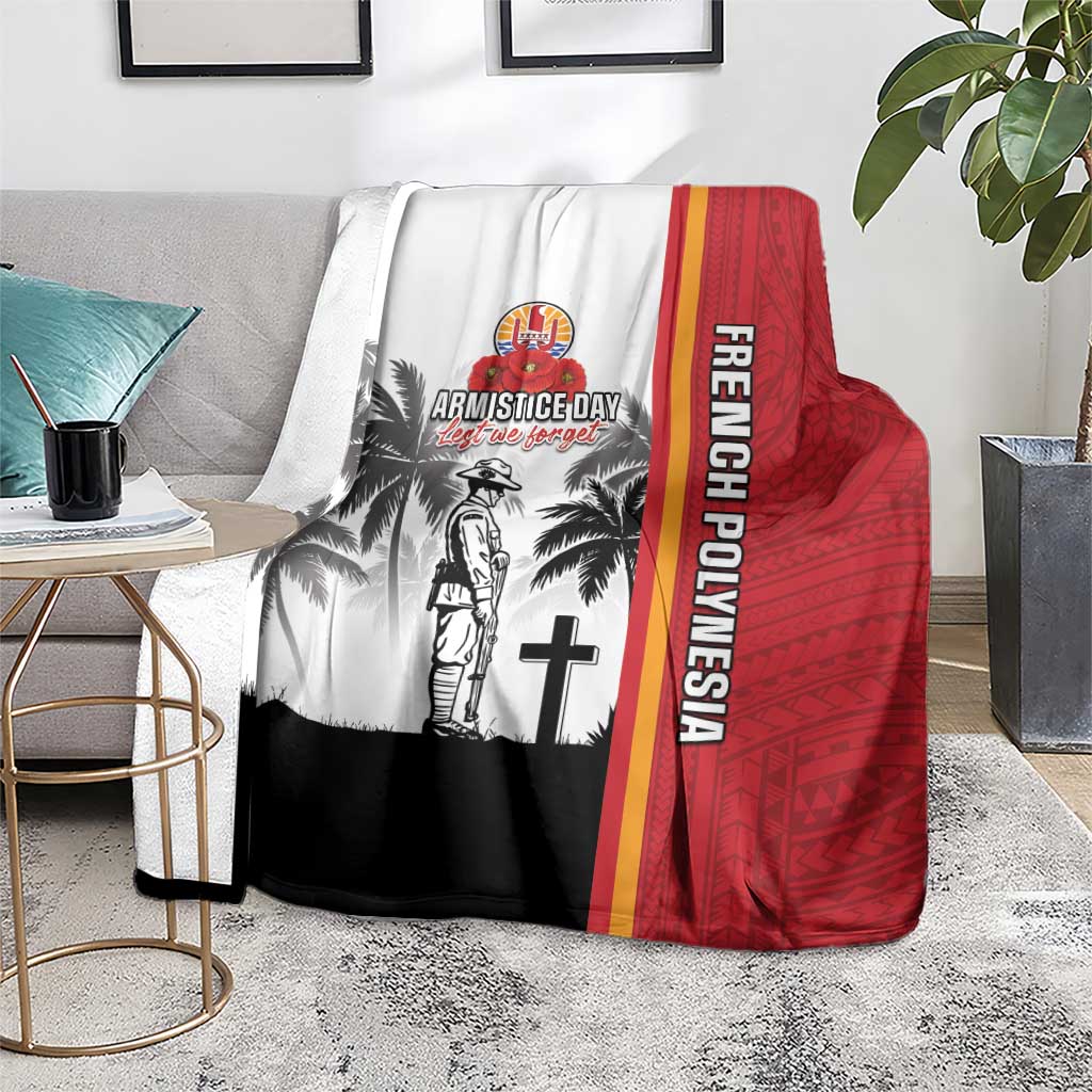 French Polynesia Armistice Day Blanket Lest We Forget Flag Style LT05 - Polynesian Pride