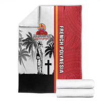 French Polynesia Armistice Day Blanket Lest We Forget Flag Style LT05 - Polynesian Pride
