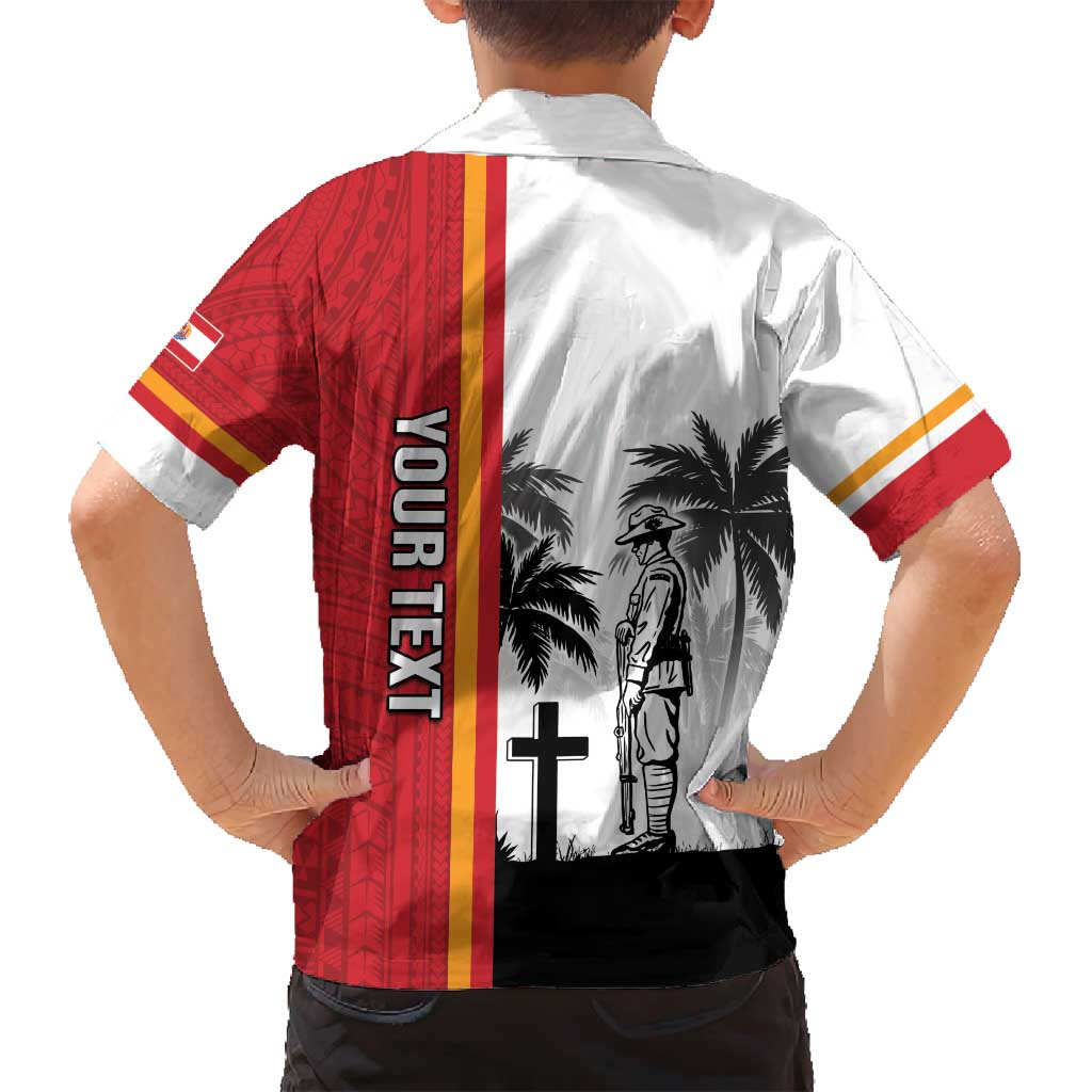 French Polynesia Armistice Day Family Matching Tank Maxi Dress and Hawaiian Shirt Lest We Forget Flag Style LT05 - Polynesian Pride