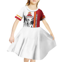 French Polynesia Armistice Day Kid Short Sleeve Dress Lest We Forget Flag Style LT05 - Polynesian Pride