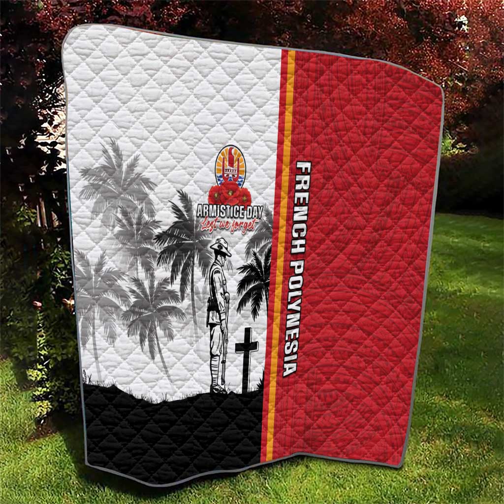 French Polynesia Armistice Day Quilt Lest We Forget Flag Style LT05 - Polynesian Pride