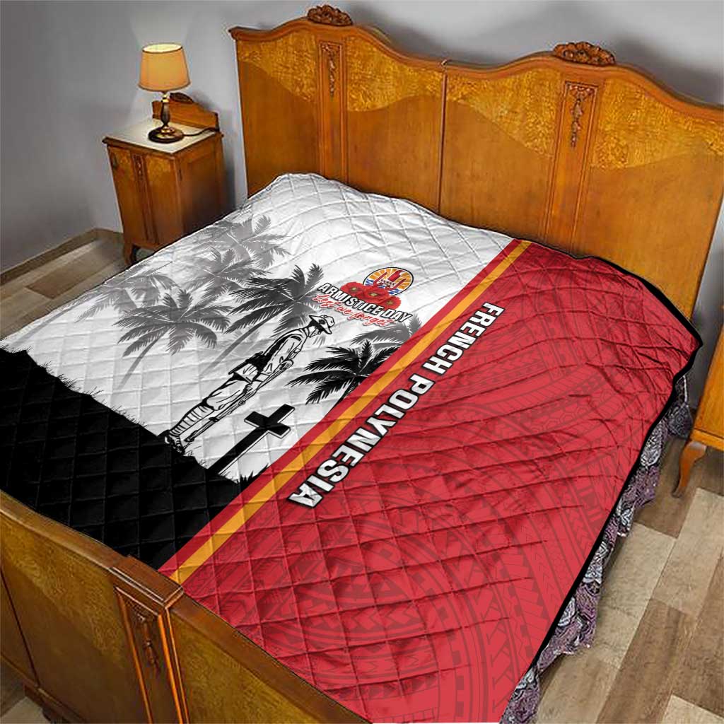 French Polynesia Armistice Day Quilt Lest We Forget Flag Style LT05 - Polynesian Pride