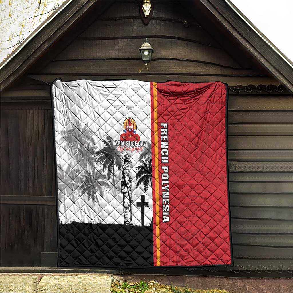 French Polynesia Armistice Day Quilt Lest We Forget Flag Style LT05 - Polynesian Pride