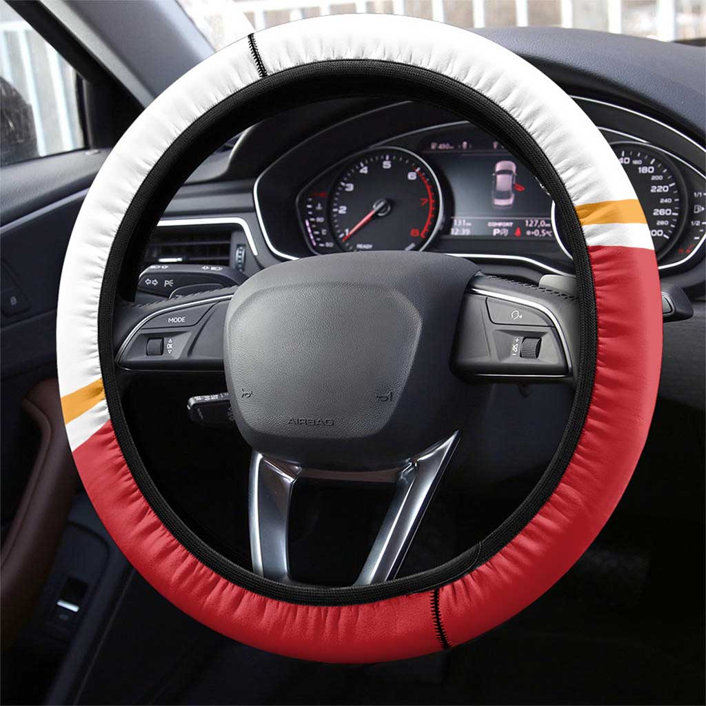 French Polynesia Armistice Day Steering Wheel Cover Lest We Forget Flag Style