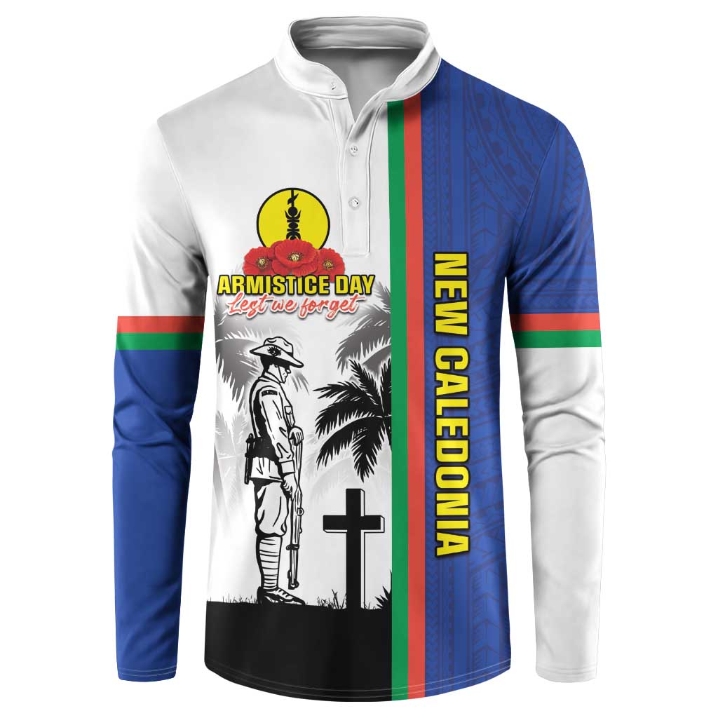 New Caledonia Armistice Day Button Sweatshirt Lest We Forget Flag Style LT05 Navy - Polynesian Pride