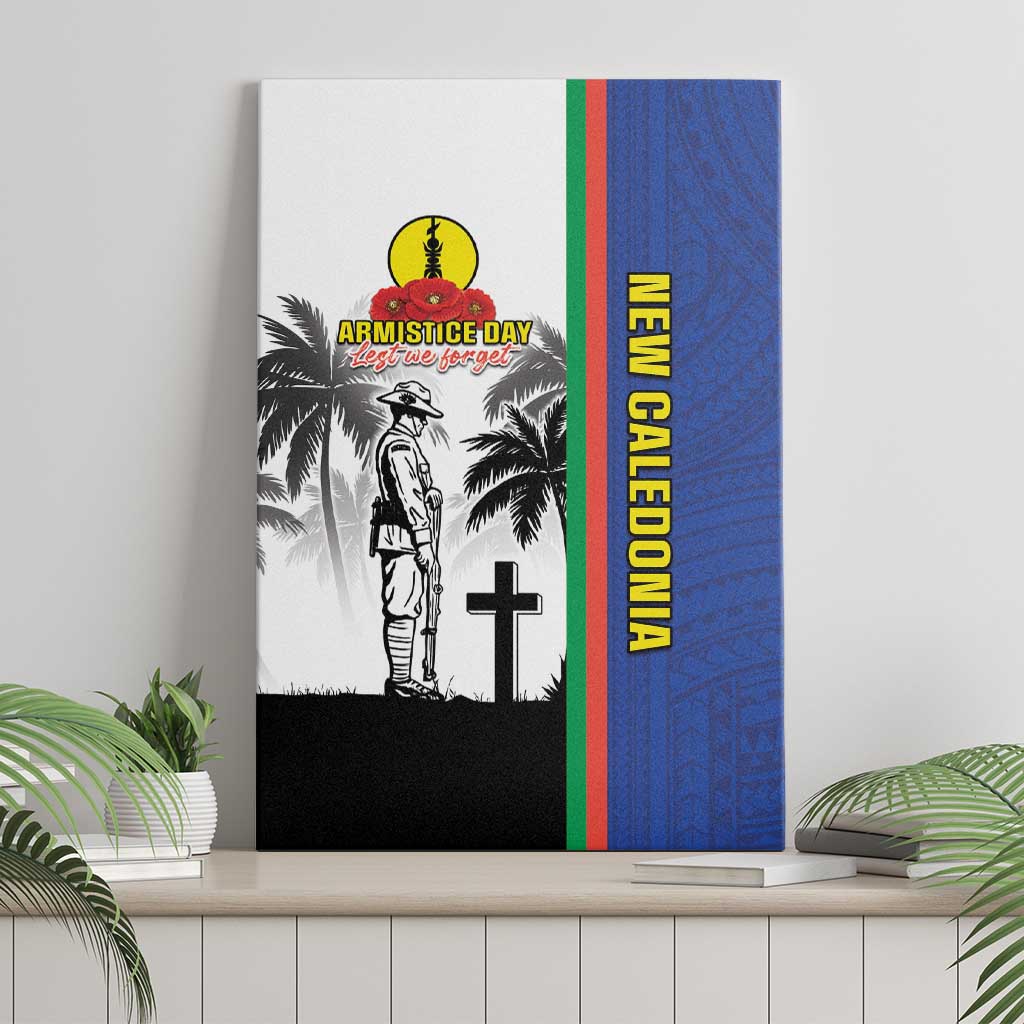 New Caledonia Armistice Day Canvas Wall Art Lest We Forget Flag Style