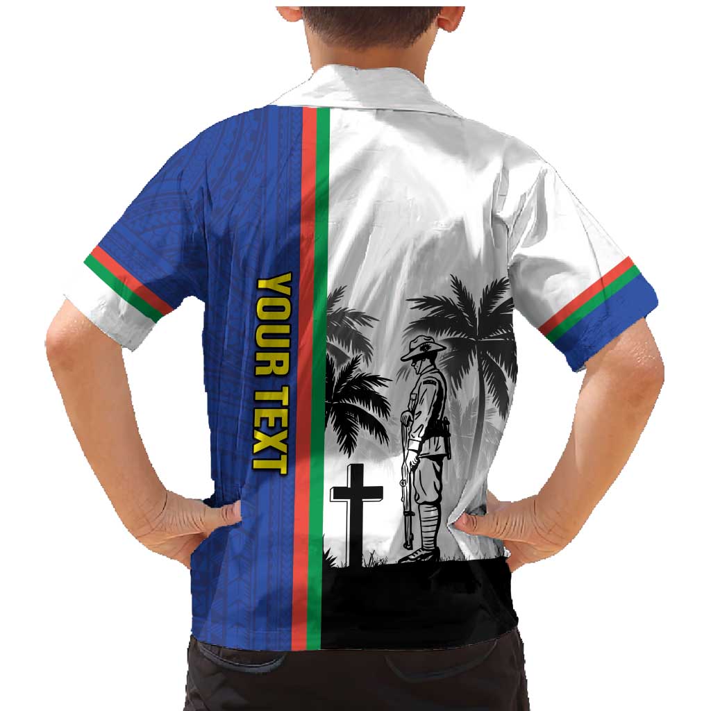 New Caledonia Armistice Day Family Matching Mermaid Dress and Hawaiian Shirt Lest We Forget Flag Style LT05 - Polynesian Pride