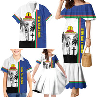 New Caledonia Armistice Day Family Matching Mermaid Dress and Hawaiian Shirt Lest We Forget Flag Style LT05 - Polynesian Pride