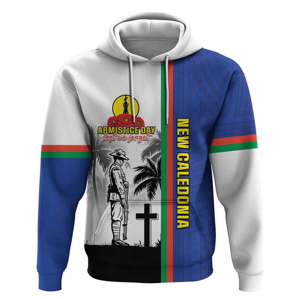 New Caledonia Armistice Day Hoodie Lest We Forget Flag Style