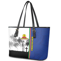 New Caledonia Armistice Day Leather Tote Bag Lest We Forget Flag Style LT05 - Polynesian Pride