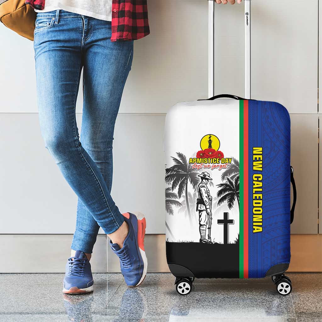 New Caledonia Armistice Day Luggage Cover Lest We Forget Flag Style LT05 - Polynesian Pride