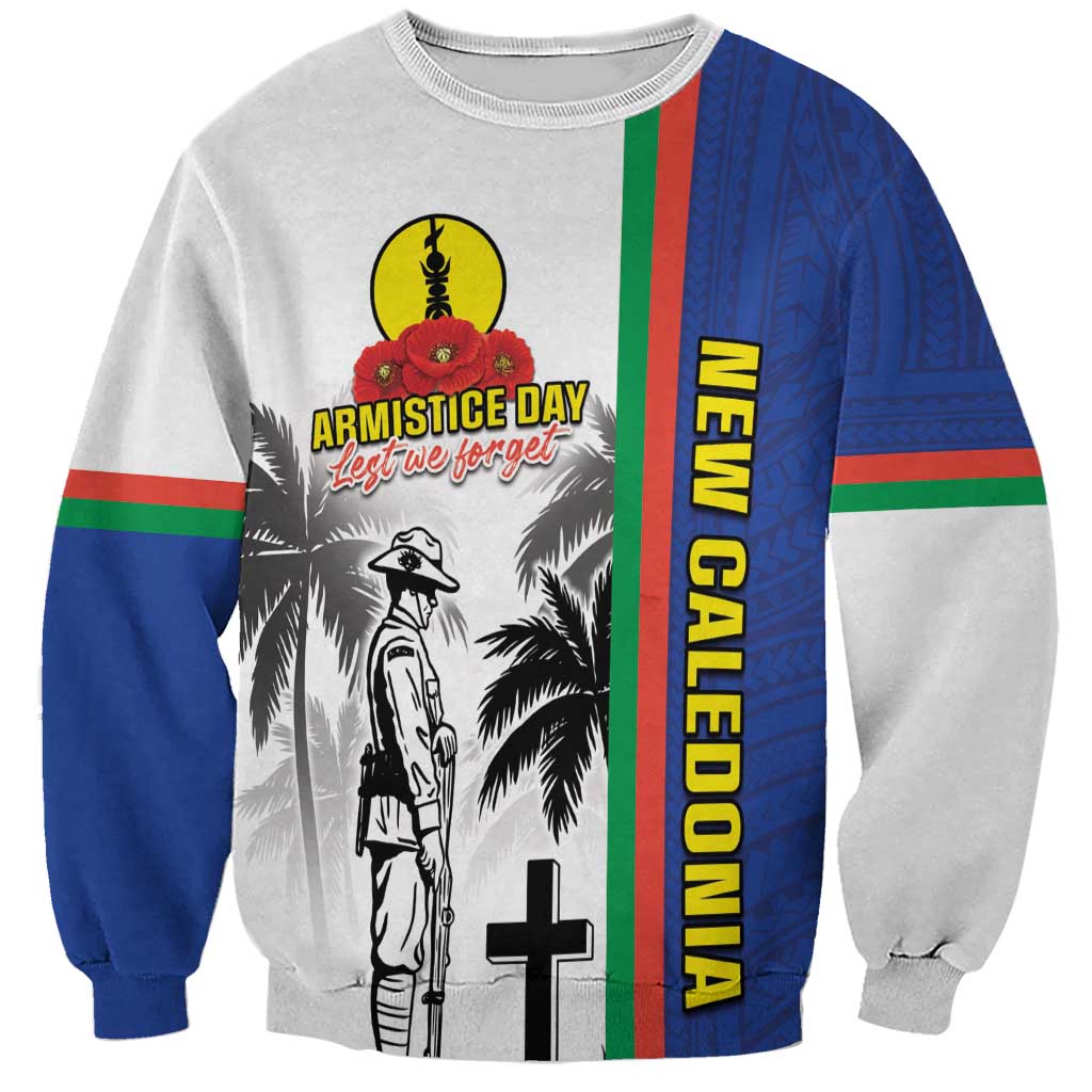 New Caledonia Armistice Day Sweatshirt Lest We Forget Flag Style LT05 Unisex Navy - Polynesian Pride