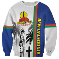 New Caledonia Armistice Day Sweatshirt Lest We Forget Flag Style LT05 Unisex Navy - Polynesian Pride