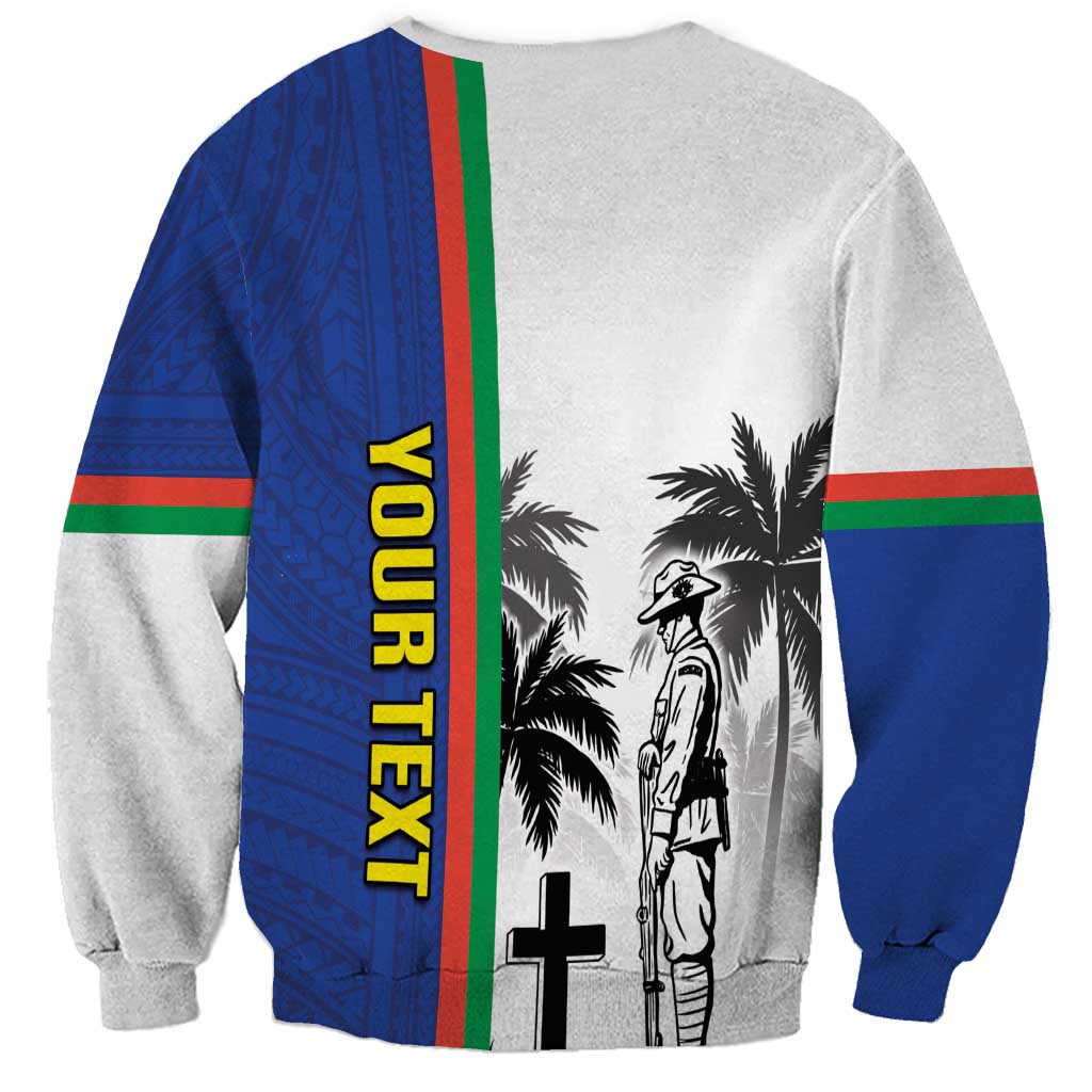 New Caledonia Armistice Day Sweatshirt Lest We Forget Flag Style LT05 - Polynesian Pride