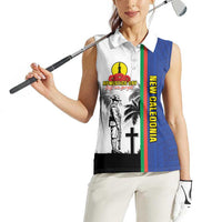 New Caledonia Armistice Day Women Sleeveless Polo Shirt Lest We Forget Flag Style LT05 - Polynesian Pride