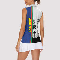 New Caledonia Armistice Day Women Sleeveless Polo Shirt Lest We Forget Flag Style LT05 - Polynesian Pride