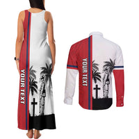 Wallis and Futuna Armistice Day Couples Matching Tank Maxi Dress and Long Sleeve Button Shirt Lest We Forget Flag Style