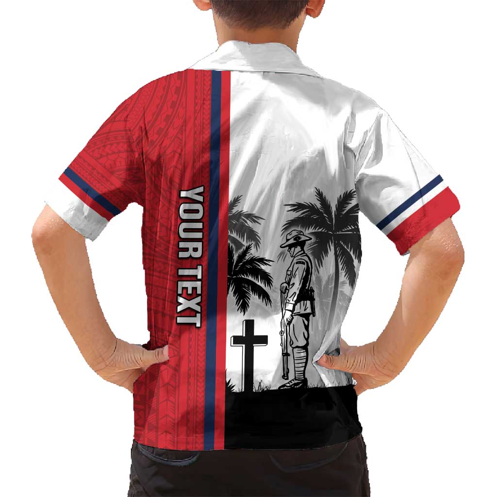 Wallis and Futuna Armistice Day Family Matching Tank Maxi Dress and Hawaiian Shirt Lest We Forget Flag Style LT05 - Polynesian Pride