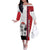 Wallis and Futuna Armistice Day Off The Shoulder Long Sleeve Dress Lest We Forget Flag Style