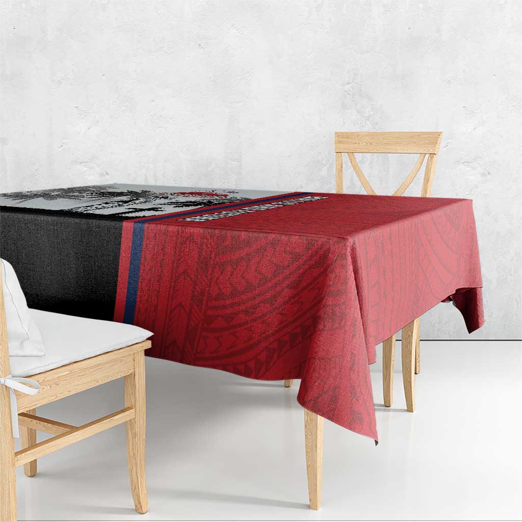Wallis and Futuna Armistice Day Tablecloth Lest We Forget Flag Style