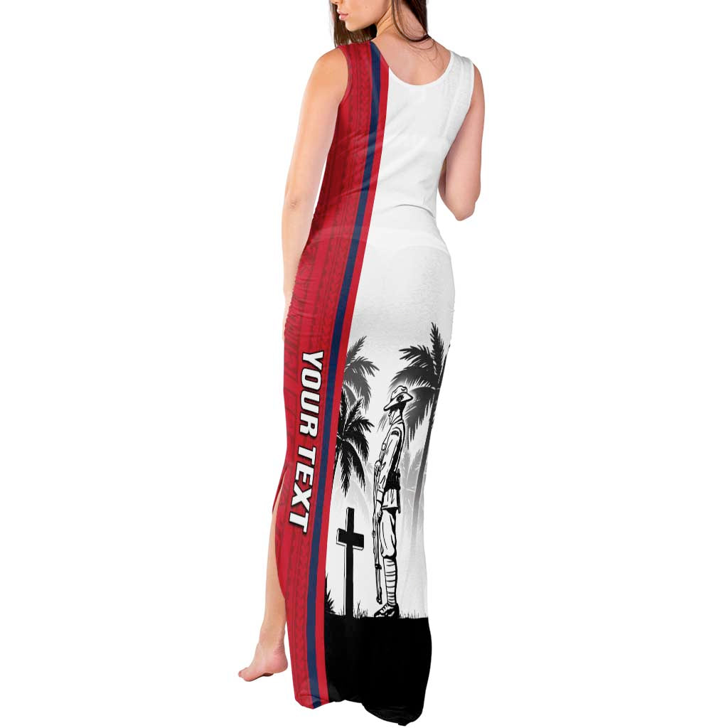 Wallis and Futuna Armistice Day Tank Maxi Dress Lest We Forget Flag Style