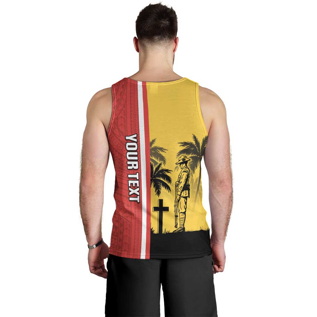 Marquesas Islands Armistice Day Men Tank Top Lest We Forget Flag Style