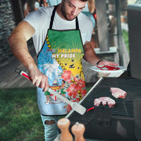 Malampa Fiji Day Apron Tribal Pattern With Tropical Flowers - Polynesian Pride