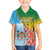 Personalised Malampa Fiji Day Family Matching Short Sleeve Bodycon Dress and Hawaiian Shirt Tribal Pattern With Tropical Flowers - Polynesian Pride