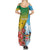 Personalised Malampa Fiji Day Family Matching Summer Maxi Dress and Hawaiian Shirt Tribal Pattern With Tropical Flowers - Polynesian Pride