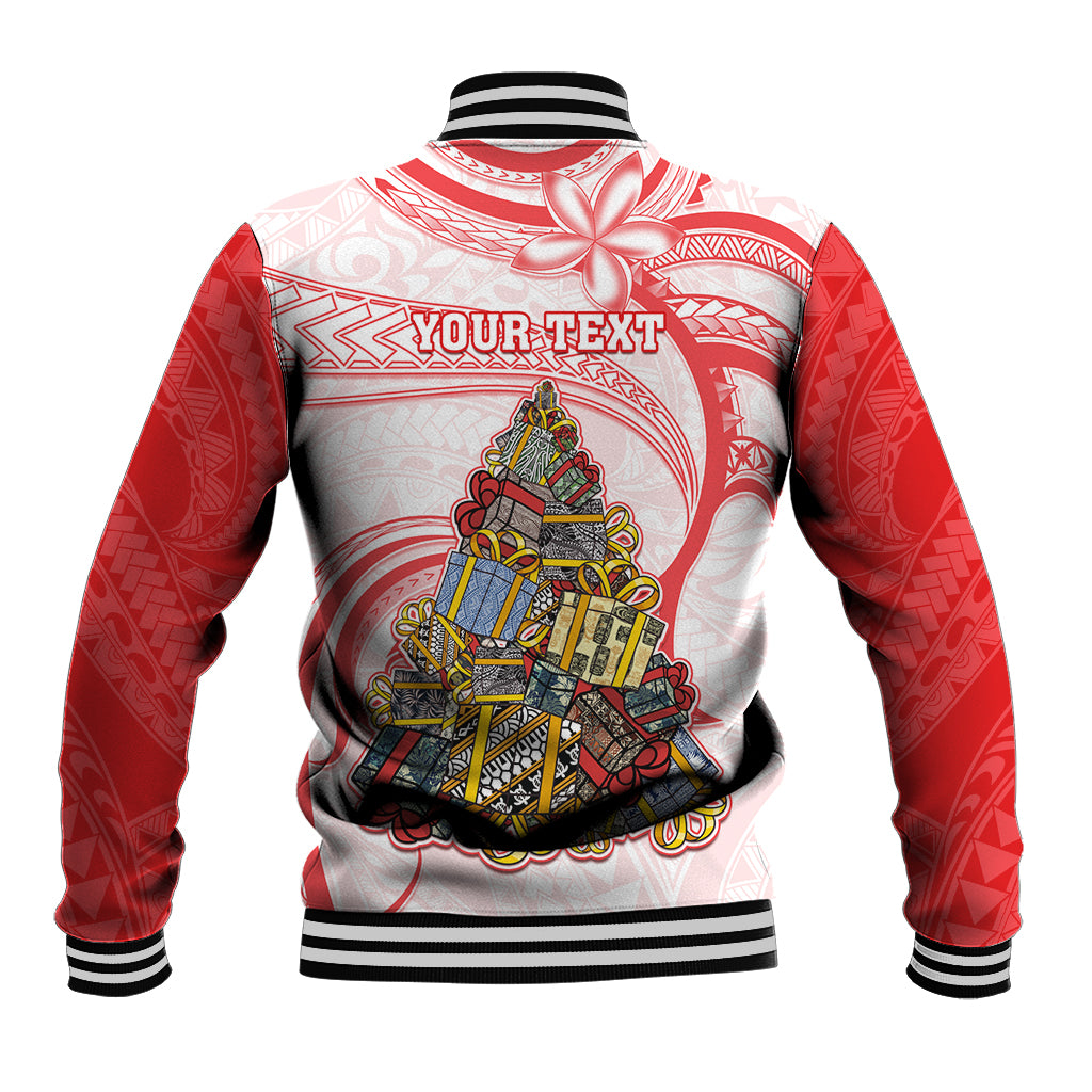 Personalized Happy Boxing Day Baseball Jacket Polynesian Gift Boxes Christmas Tree LT05 - Polynesian Pride