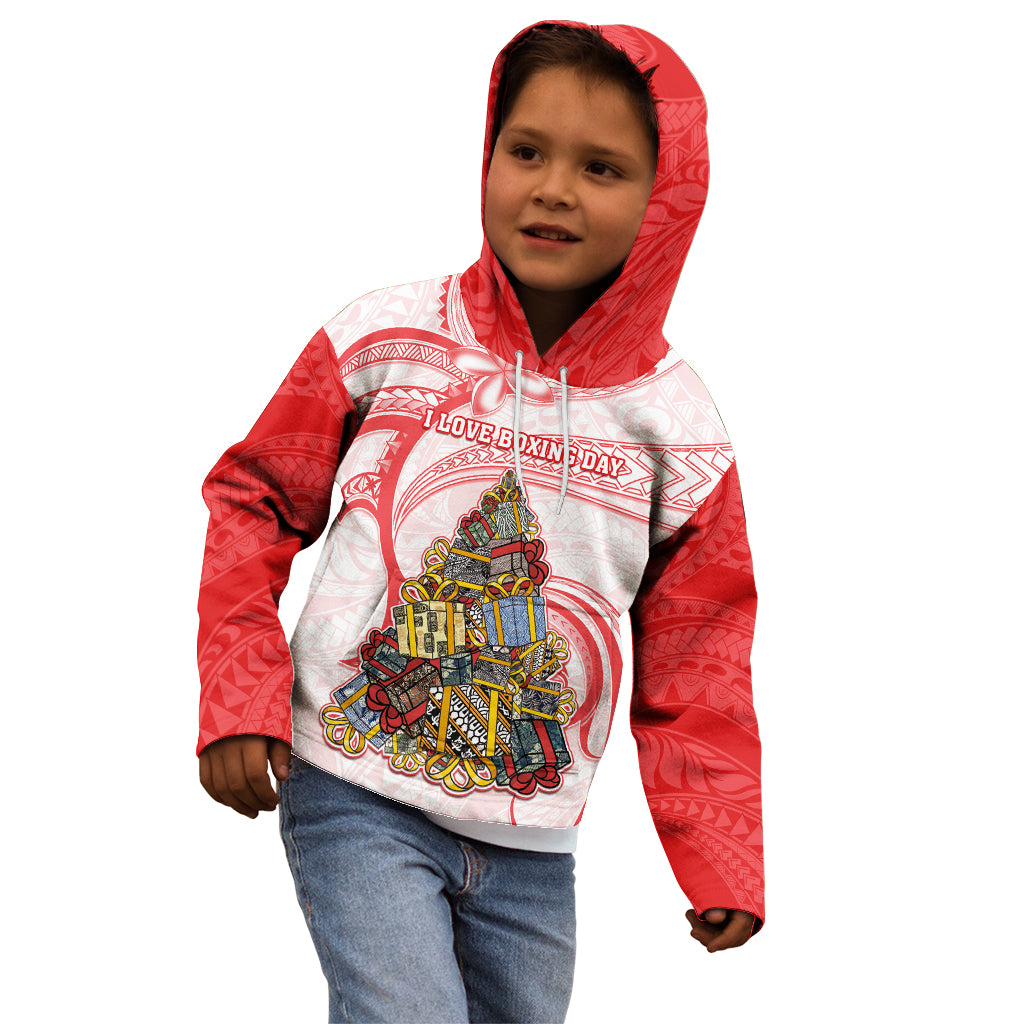 Personalized Happy Boxing Day Kid Hoodie Polynesian Gift Boxes Christmas Tree LT05 - Polynesian Pride