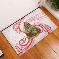 Happy Boxing Day Rubber Doormat Polynesian Gift Boxes Christmas Tree LT05 Red - Polynesian Pride