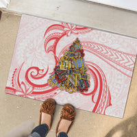 Happy Boxing Day Rubber Doormat Polynesian Gift Boxes Christmas Tree LT05 - Polynesian Pride