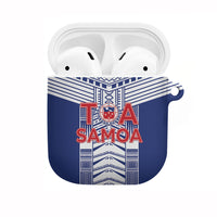 Rugby Toa Samoa AirPods Case Samoan Tatau Blue Version LT05 Blue - Polynesian Pride