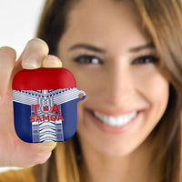 Rugby Toa Samoa AirPods Case Samoan Tatau Blue Version LT05 - Polynesian Pride