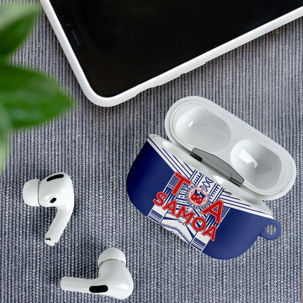 Rugby Toa Samoa AirPods Case Samoan Tatau Blue Version LT05 - Polynesian Pride