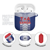 Rugby Toa Samoa AirPods Case Samoan Tatau Blue Version LT05 - Polynesian Pride