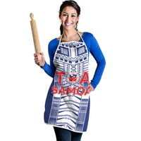 Rugby Toa Samoa Apron Samoan Tatau Blue Version LT05 - Polynesian Pride