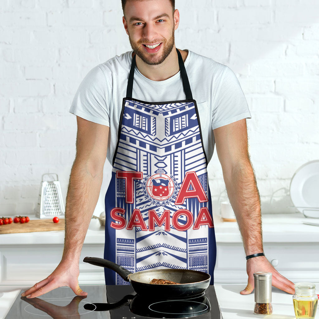 Rugby Toa Samoa Apron Samoan Tatau Blue Version LT05 - Polynesian Pride