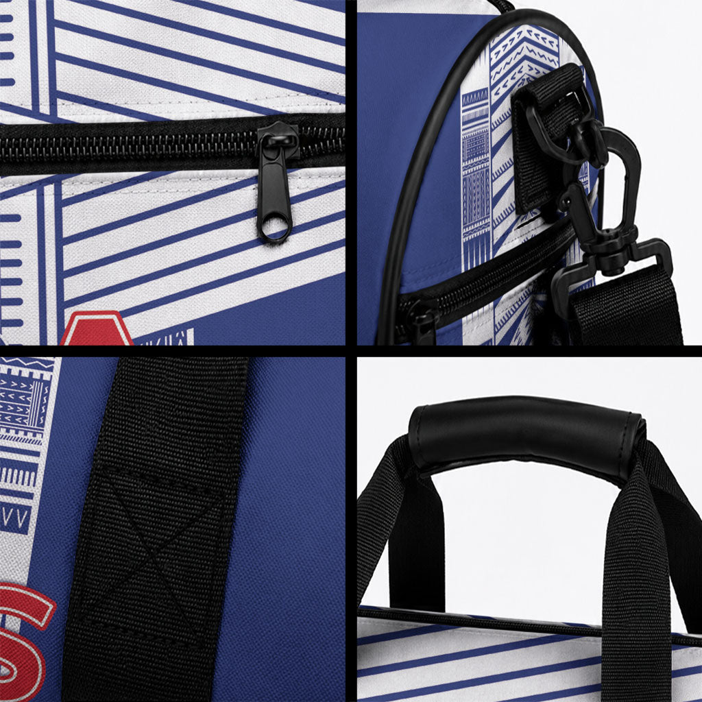 Rugby Toa Samoa Duffle Bag Samoan Tatau Blue Version LT05 - Polynesian Pride