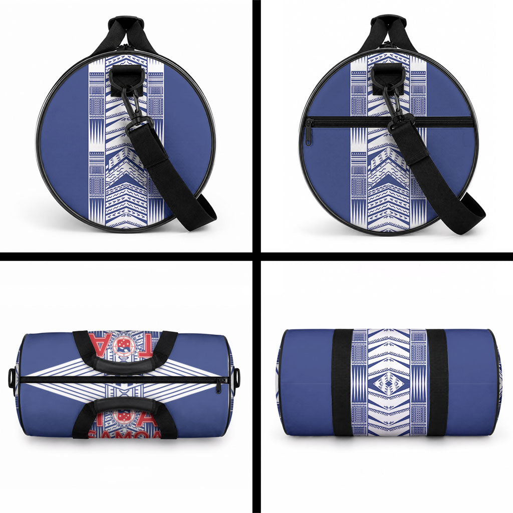 Rugby Toa Samoa Duffle Bag Samoan Tatau Blue Version LT05 - Polynesian Pride