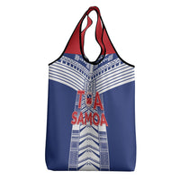 Rugby Toa Samoa Grocery Bag Samoan Tatau Blue Version LT05 - Polynesian Pride