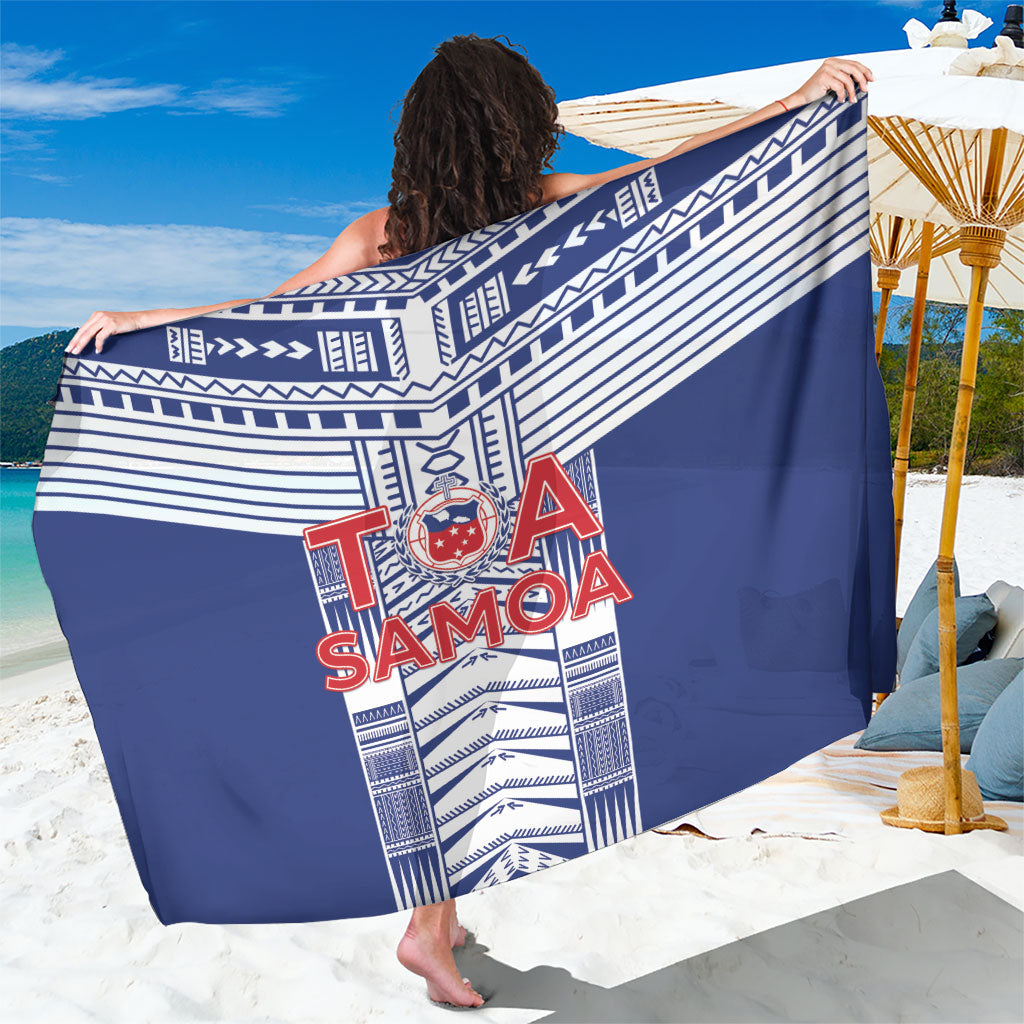 Rugby Toa Samoa Sarong Samoan Tatau Blue Version LT05 One Size 44 x 66 inches Blue - Polynesian Pride