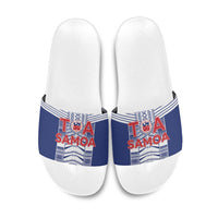 Rugby Toa Samoa Slide Sandals Samoan Tatau Blue Version LT05 Blue - Polynesian Pride