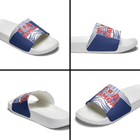 Rugby Toa Samoa Slide Sandals Samoan Tatau Blue Version LT05 - Polynesian Pride