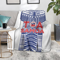 Rugby Toa Samoa Blanket Samoan Tatau White Version LT05 - Polynesian Pride