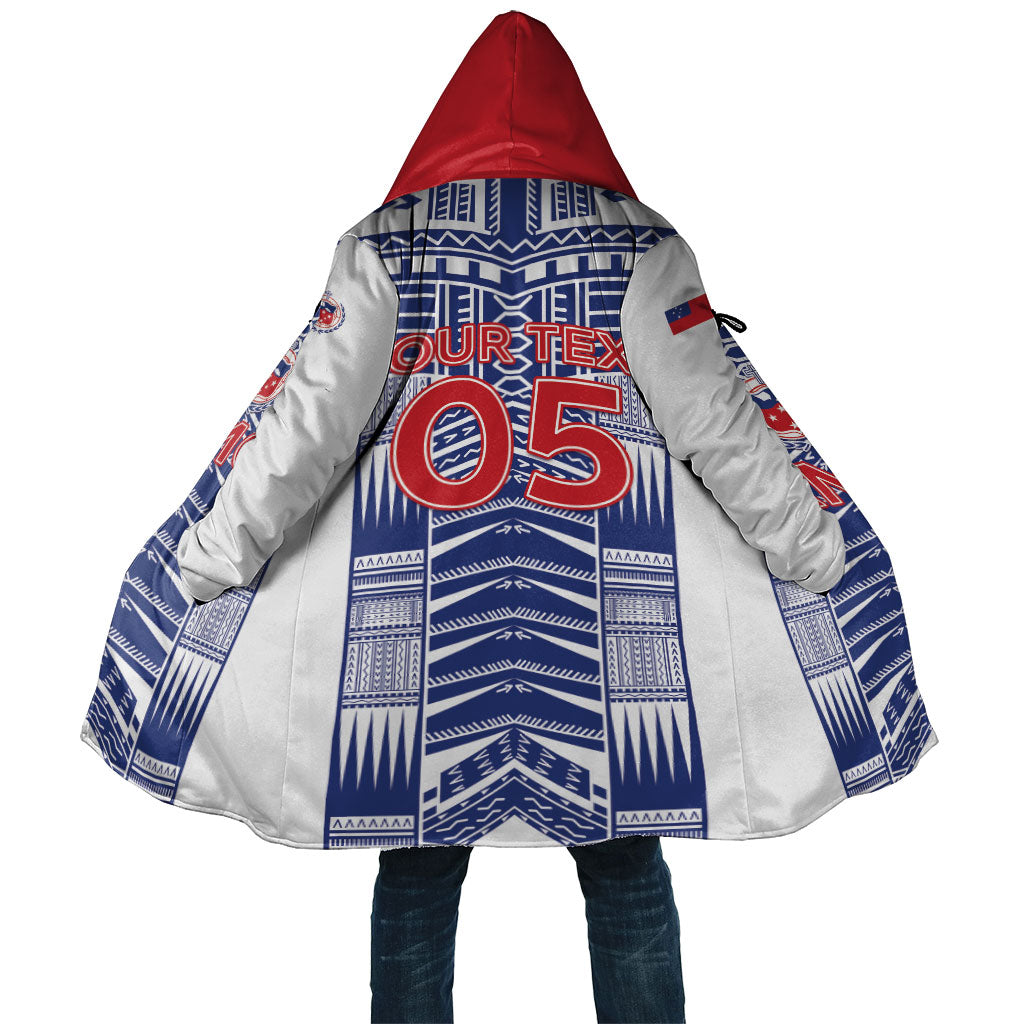 Custom Rugby Toa Samoa Cloak Samoan Tatau White Version LT05 Unisex White - Polynesian Pride