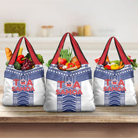 Rugby Toa Samoa Grocery Bag Samoan Tatau White Version LT05 3-pack One Size White - Polynesian Pride