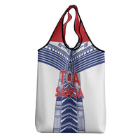 Rugby Toa Samoa Grocery Bag Samoan Tatau White Version LT05 - Polynesian Pride