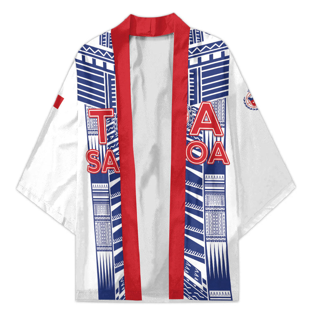 Custom Rugby Toa Samoa Kimono Samoan Tatau White Version LT05 Unisex White - Polynesian Pride